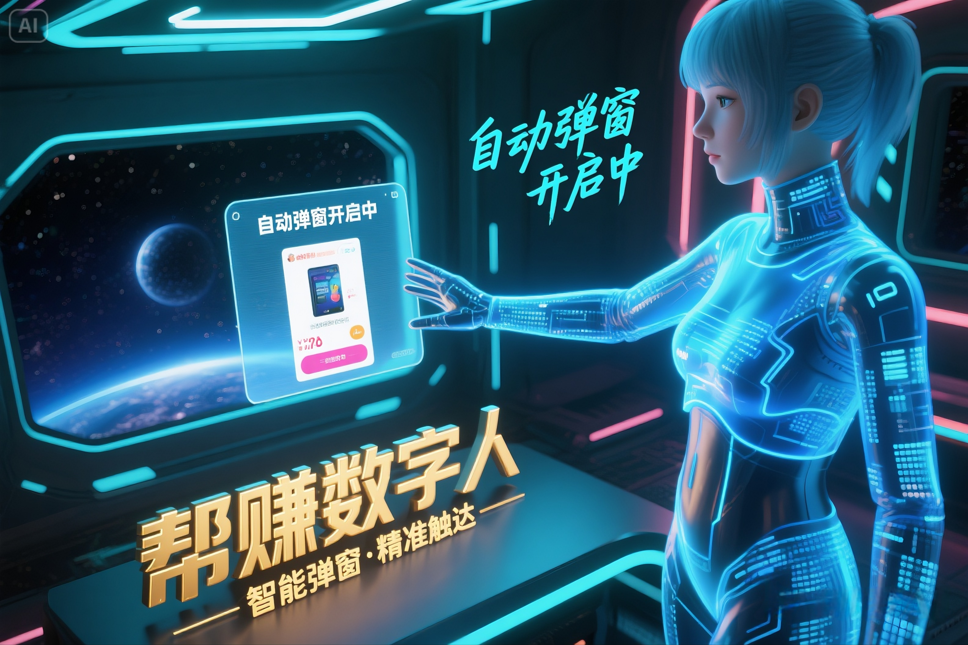 帮赚数字人自动弹窗小卡片缩略图